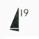 Mfg 19 sailboat — mainsail insignia